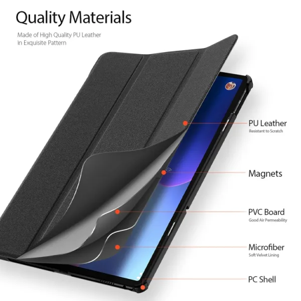 DUX DOMO Zaklápacie puzdro Lenovo Tab M10 Plus 3. generácia čierne