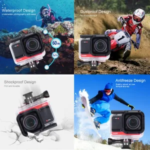 PULUZ 60M Vodotesný obal pre Insta360 ONE R (4K Edition) priehľadný