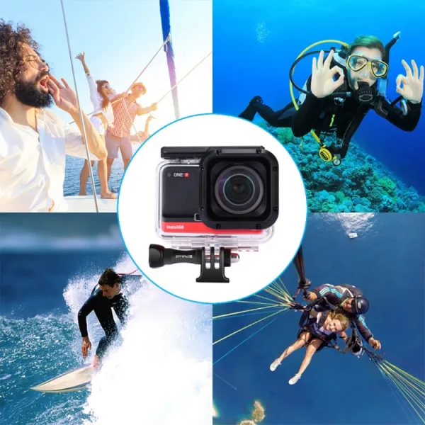 PULUZ 60M Vodotesný obal pre Insta360 ONE R (4K Edition) priehľadný
