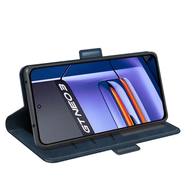 SIDE Peňaženkové puzdro pre Realme GT Neo 3 modré