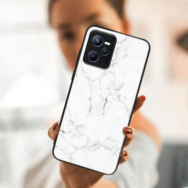 MY ART Ochranný obal Realme C35 -WHITE MARBLE (144)
