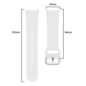SILICONE Remienok Samsung Galaxy Watch 5 (40mm / 44mm) 5 Pro 45mm biely