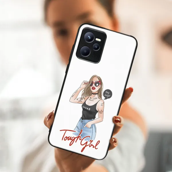 MY ART Ochranný obal Realme C35 -TOUGH GIRL (131)