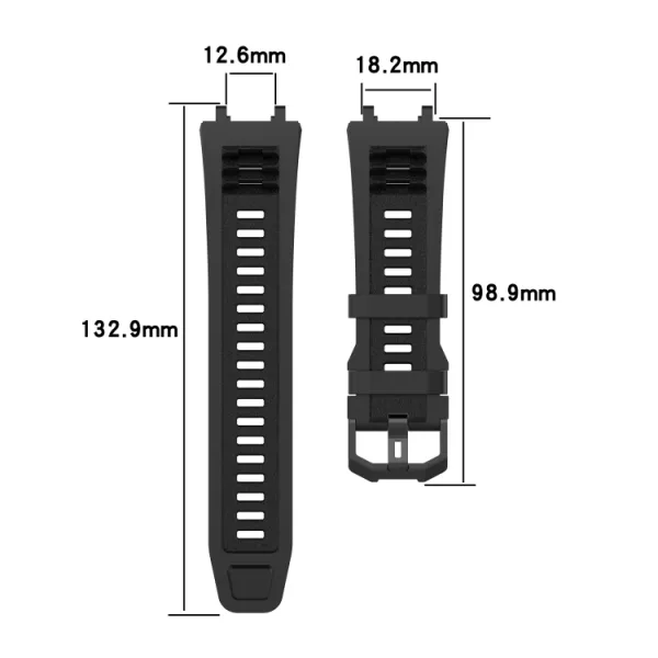 SILICONE Remienok pre Amazfit T-Rex 2 čierny