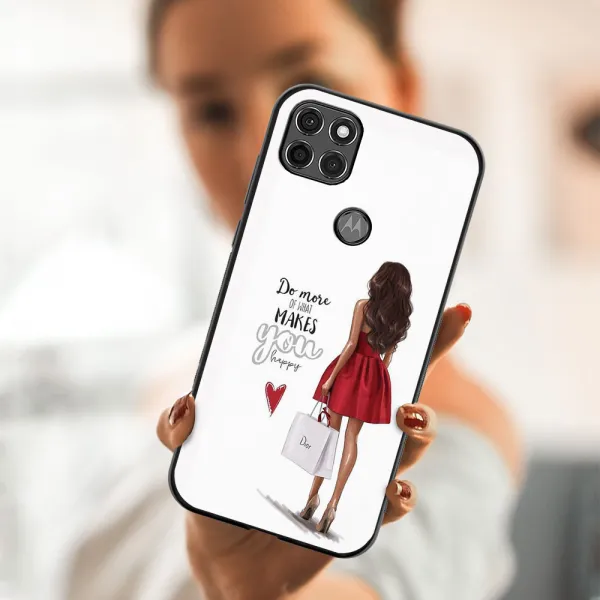 MY ART Ochranný obal Motorola Moto G9 Power -RED DRESS (137)