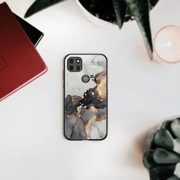 MY ART Ochranný obal Motorola Moto G9 Power -GREY MARBLE (140)