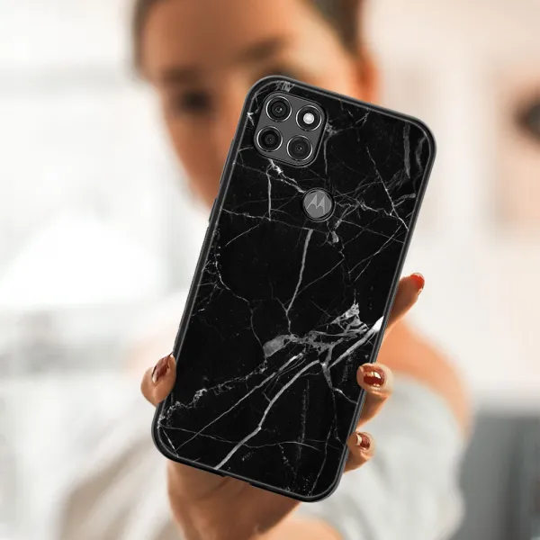 MY ART Ochranný obal Motorola Moto G9 Power -BLACK MARBLE (142)