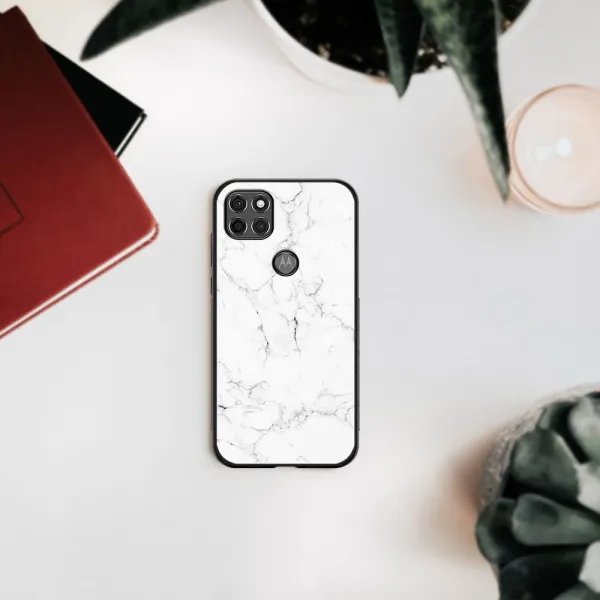 MY ART Ochranný obal Motorola Moto G9 Power -WHITE MARBLE (144)