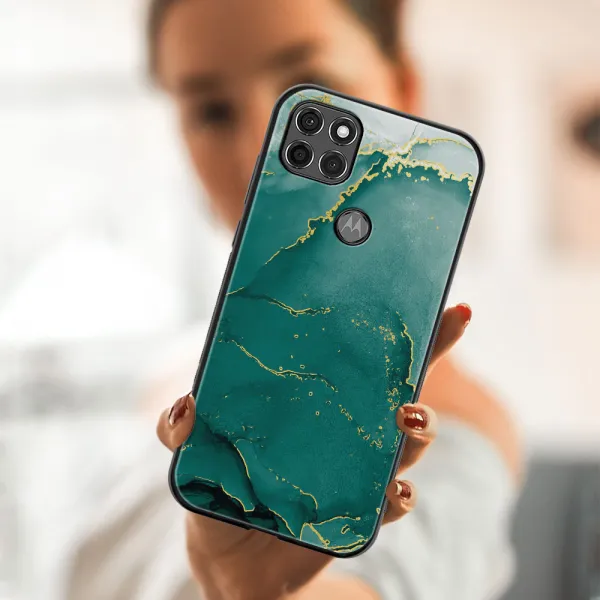 MY ART Ochranný obal Motorola Moto G9 Power -GREEN MARBLE (145)