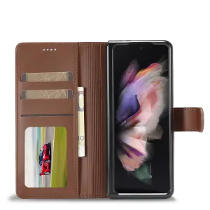 IMEEKE Peňaženkový kryt Samsung Galaxy Z Fold4 5G tmavohnedé