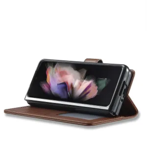 IMEEKE Peňaženkový kryt Samsung Galaxy Z Fold4 5G tmavohnedé