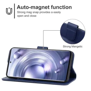 SMOOTH Peňaženkové puzdro Vivo X80 Pro modré