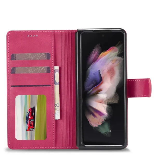 IMEEKE Peňaženkový kryt Samsung Galaxy Z Fold4 5G ružový