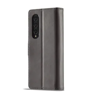 IMEEKE Peňaženkový kryt Samsung Galaxy Z Fold4 5G šedý