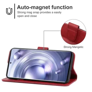 SMOOTH Peňaženkové puzdro Vivo X80 Pro červené