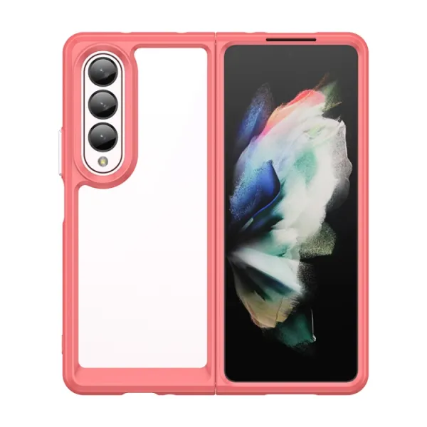 CRYSTAL Ochranný kryt Samsung Galaxy Z Fold4 5G červený