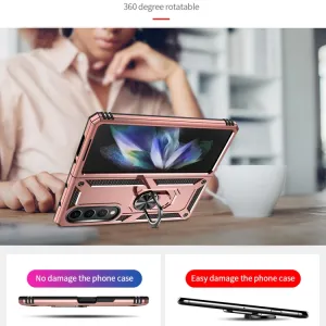 RING Obal s držiakom pre Samsung Galaxy Z Fold4 5G ružový