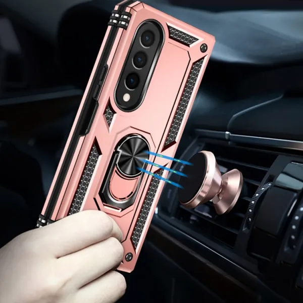 RING Obal s držiakom pre Samsung Galaxy Z Fold4 5G ružový