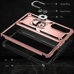 RING Obal s držiakom pre Samsung Galaxy Z Fold4 5G ružový
