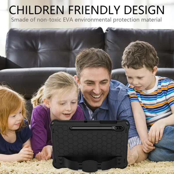 KIDDO Detský obal pre Samsung Galaxy Tab S8 / Tab S7 čierny
