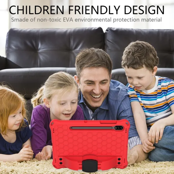 KIDDO Detský obal pre Samsung Galaxy Tab S8 / Tab S7 červený