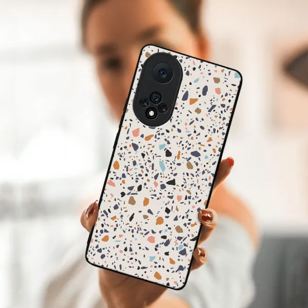MY ART Silikónový obal Honor 50 / Huawei Nova 9 -BEIGE TERRAZZO (162)
