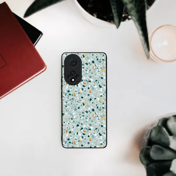 MY ART Silikónový obal Honor 50 / Huawei Nova 9 -BLUE TERRAZZO (164)