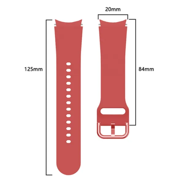 SILICONE Remienok Samsung Galaxy Watch 4 (40 / 44mm) 4 Classic (42 / 46mm) svetločervený