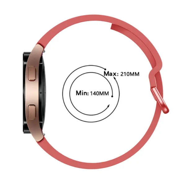 SILICONE Remienok Samsung Galaxy Watch 4 (40 / 44mm) 4 Classic (42 / 46mm) svetločervený