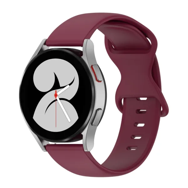 BUTTERFLY Silikónový remienok  Samsung Galaxy Watch 4 (40 / 44mm) 4 Classic (42 / 46mm) bordový