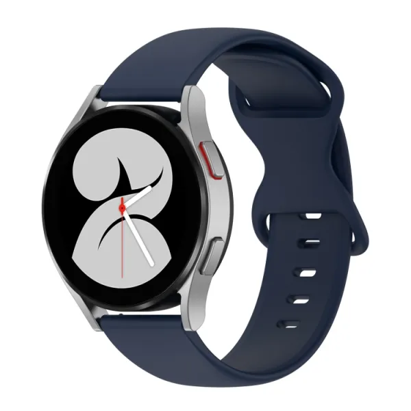 BUTTERFLY Silikónový remienok  Samsung Galaxy Watch 4 (40 / 44mm) 4 Classic (42 / 46mm) tmavomodrý
