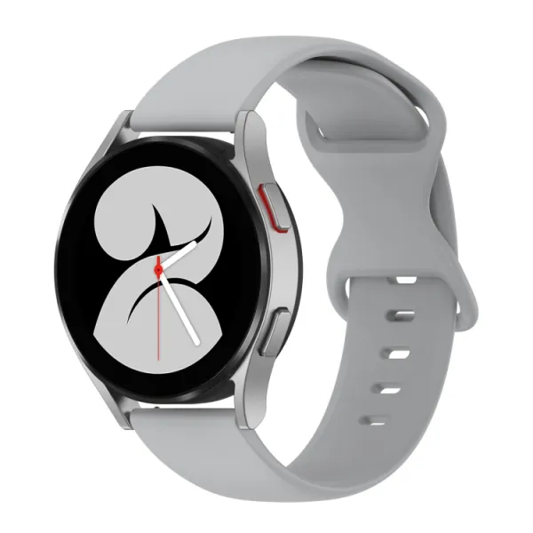 BUTTERFLY Silikónový remienok  Samsung Galaxy Watch 4 (40 / 44mm) 4 Classic (42 / 46mm) šedý