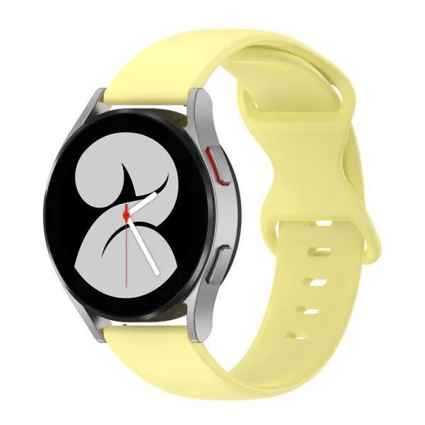 BUTTERFLY Silikónový remienok  Samsung Galaxy Watch 4 (40 / 44mm) 4 Classic (42 / 46mm) žltý