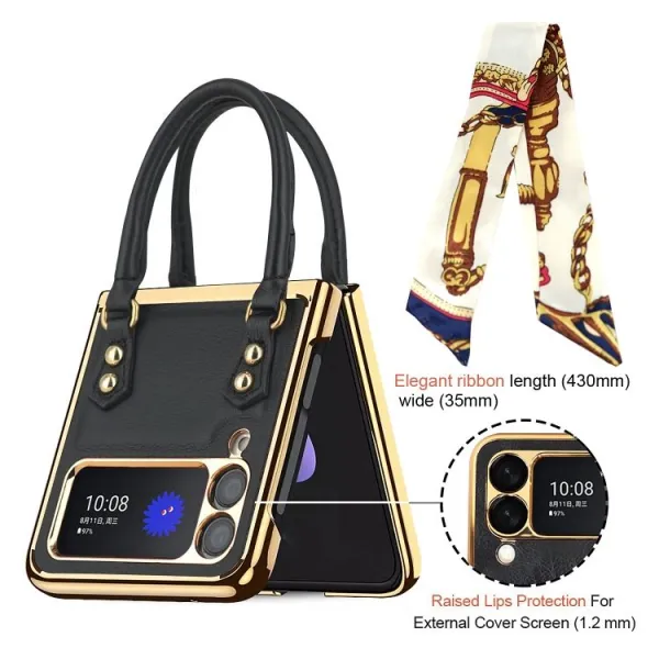 GKK HANDBAG Ochranný obal Samsung Galaxy Z Flip 3 5G biely