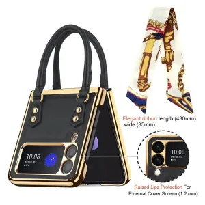 GKK HANDBAG Ochranný obal Samsung Galaxy Z Flip 3 5G biely