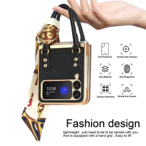GKK HANDBAG Ochranný obal Samsung Galaxy Z Flip 3 5G biely