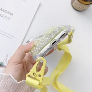 GLITTER Kryt so šnúrkou Apple iPhone 14 čierny