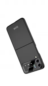 GKK Plastový kryt so sklom pre vonkajší displej Samsung Galaxy Z Flip4 5G čierny