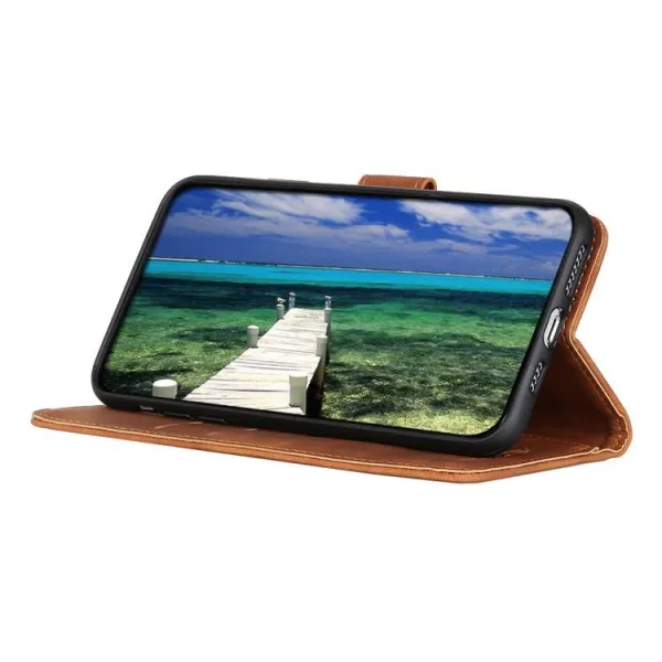 KHAZNEH Peňaženkový kryt pre Huawei nova Y90 hnedý