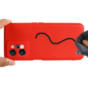 RUBBER Ochranný kryt pre Realme C31 červený