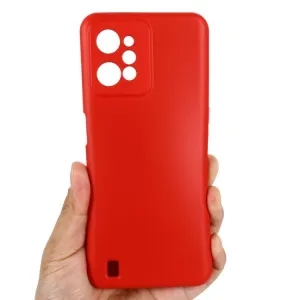 RUBBER Ochranný kryt pre Realme C31 červený