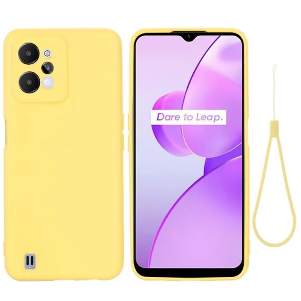RUBBER Ochranný kryt pre Realme C31 žltý