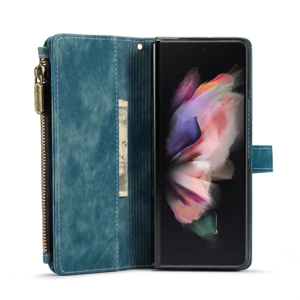 WALLET Ochranný kryt s peňaženkou 2v1 pre Samsung Galaxy Z Fold4 5G modrý