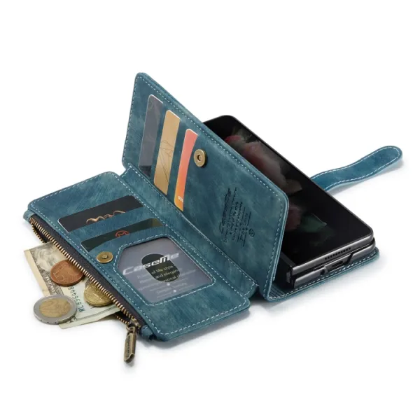 WALLET Ochranný kryt s peňaženkou 2v1 pre Samsung Galaxy Z Fold4 5G modrý