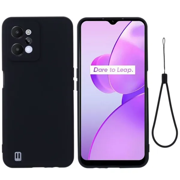 RUBBER Ochranný kryt pre Realme C31 čierny