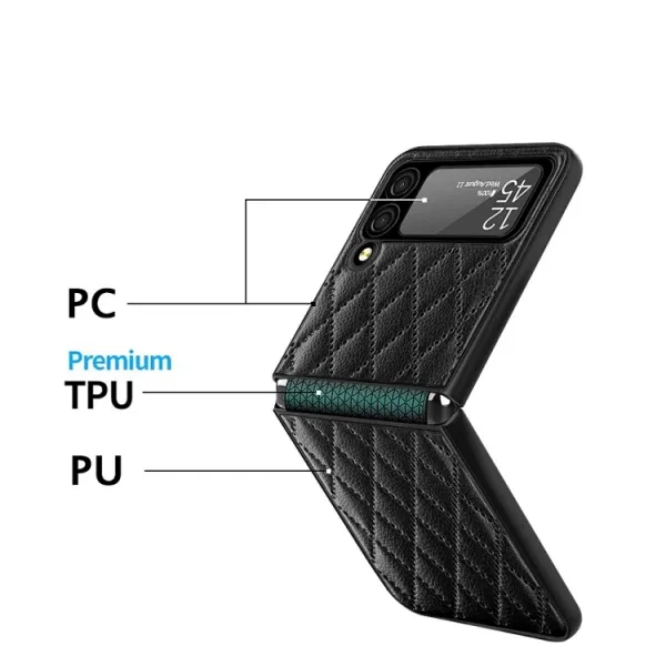 LATTICE Ochranný obal pre Samsung Galaxy Z Flip4 5G zelený
