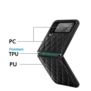 LATTICE Ochranný obal pre Samsung Galaxy Z Flip4 5G zelený