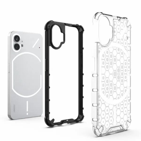HONEYCOMB Ochranný kryt Nothing Phone 1 biely