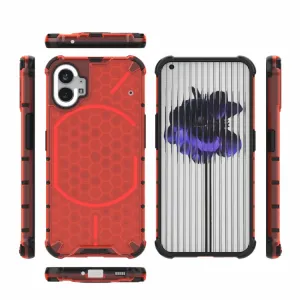HONEYCOMB Ochranný kryt Nothing Phone 1 červený