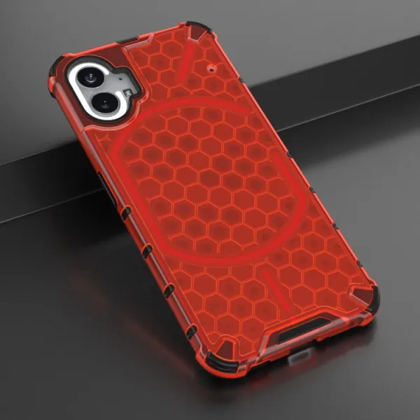 HONEYCOMB Ochranný kryt Nothing Phone 1 červený
